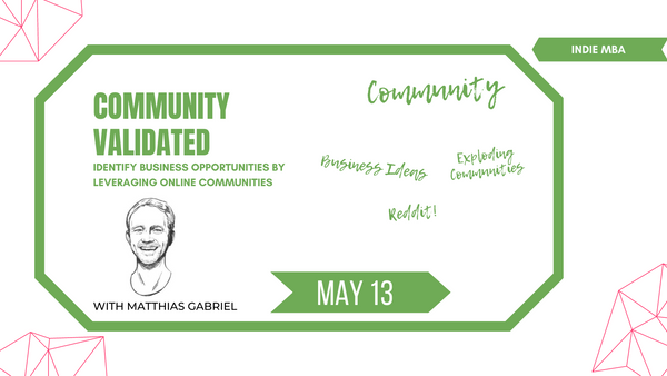🚀 New video out: Community Validated - Identify business opportunities by leveraging online communities